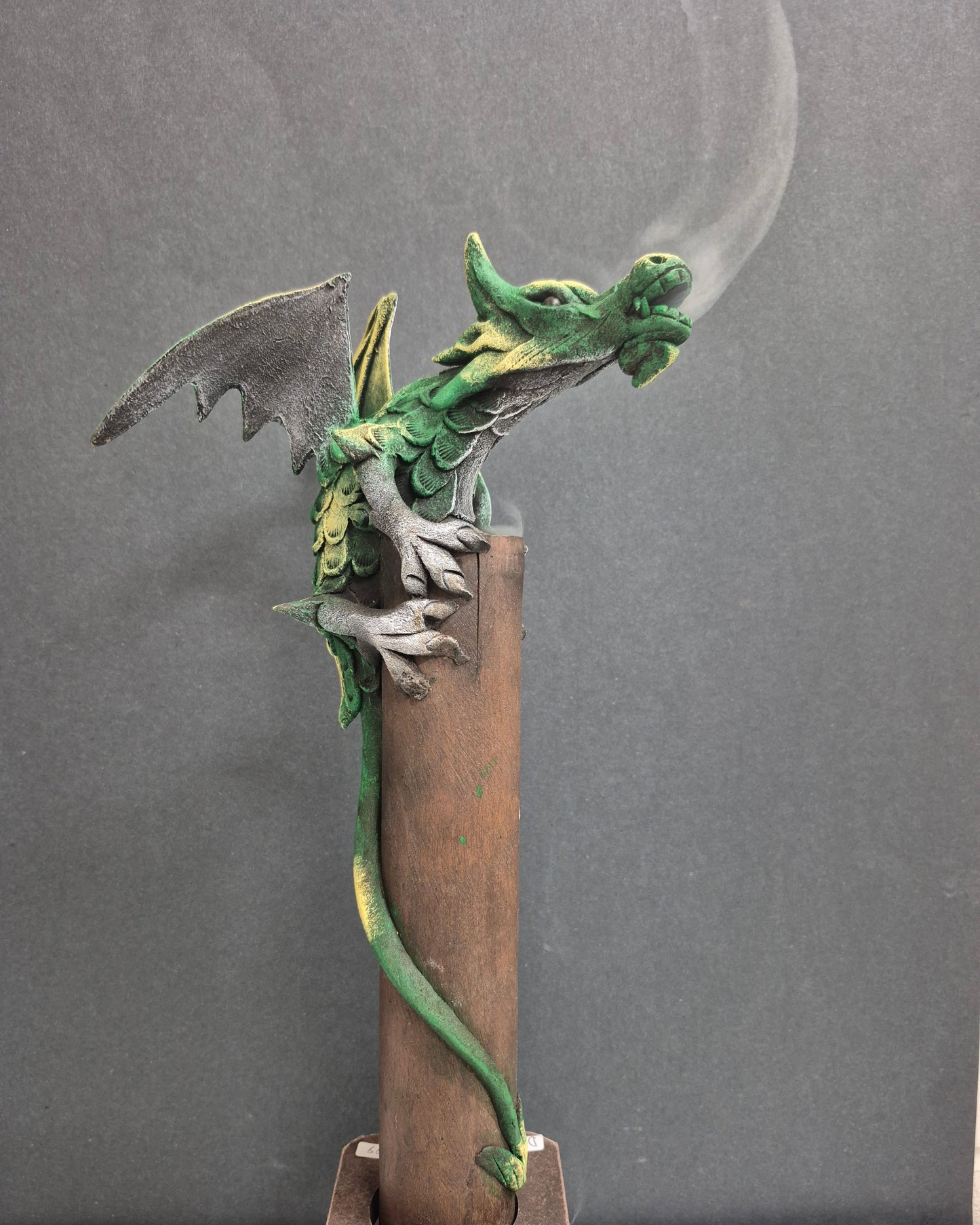 dragon tower incense holder Happy Buddha