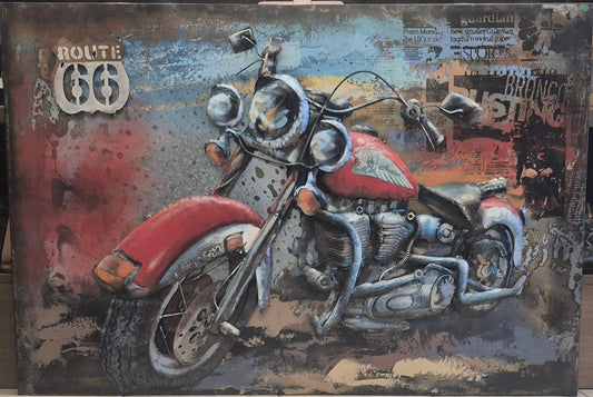 3D Metal Brillant Indian Motorcycle Happy Buddha