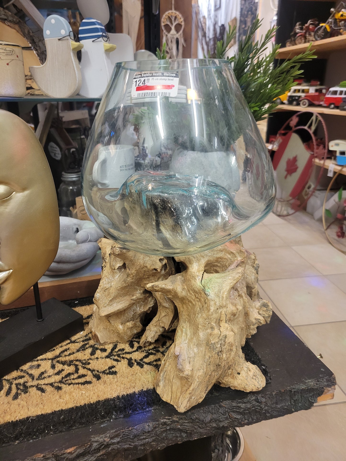 25cm Slump Bowl Happy Buddha