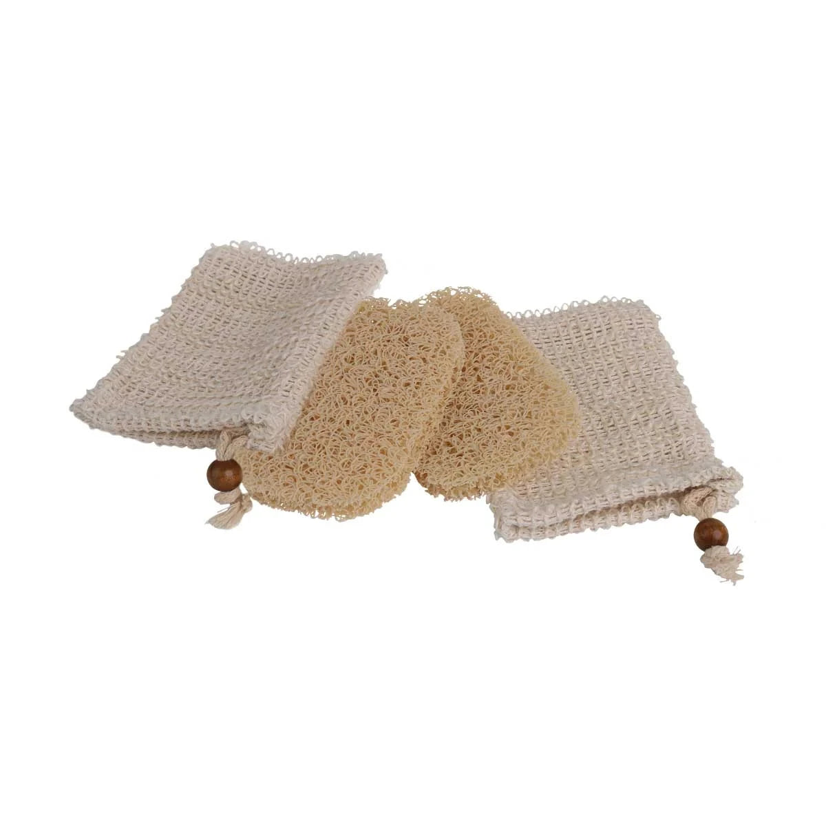 Jute Soap Savers 4pc Set Happy Buddha