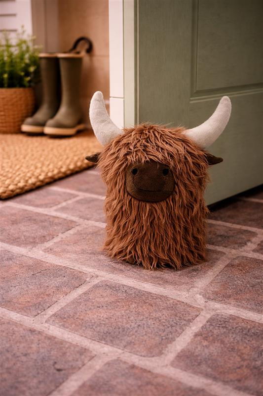 Highland Cow Door Stop w/big horns