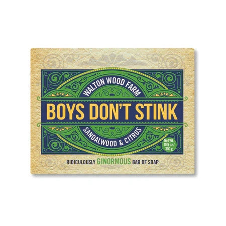 Walton Wood Farm Boys Don't Stink Sandalwood and Citrus Bar Soap 300 g Happy Buddha