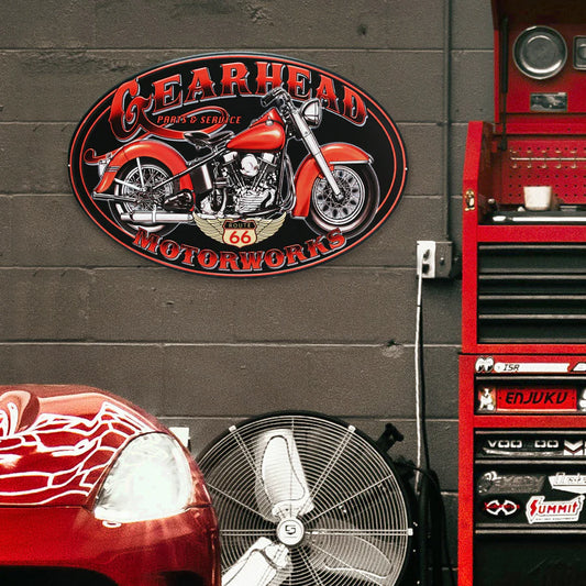 Gearhead Motorworks Rte 66 Sign