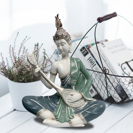 krajappi playing buddha statue