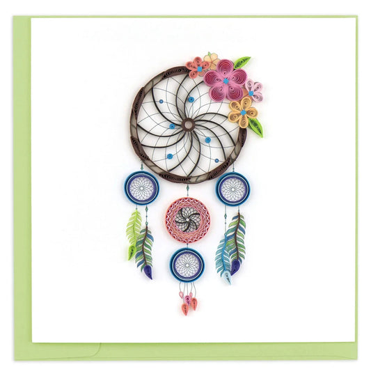 Quilled Dreamcatcher Greeting Card Happy Buddha