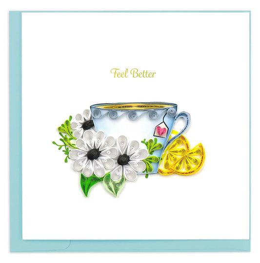 Quilled Feel Better Greeting Card Happy Buddha