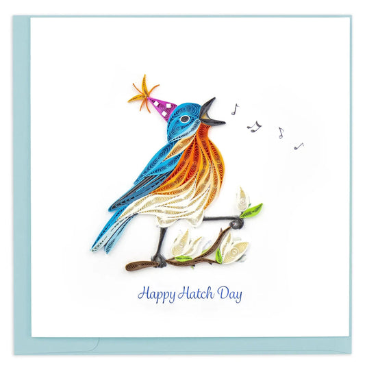 Quilled Happy Hatch Day Birthday Card Happy Buddha