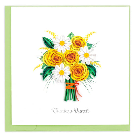 Quilled Thanks a Bunch Greeting Card Happy Buddha