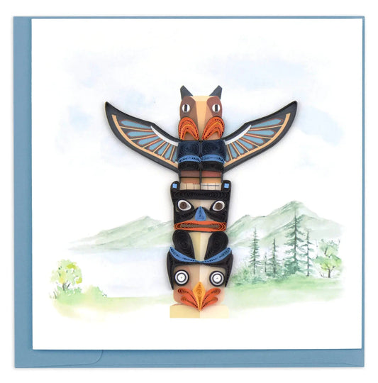 Quilled Totem Pole Greeting Card Happy Buddha