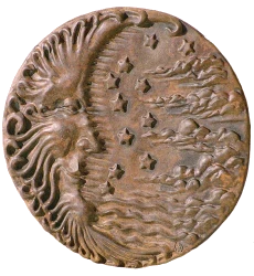 Concrete Garden Stone  Moon Happy Buddha