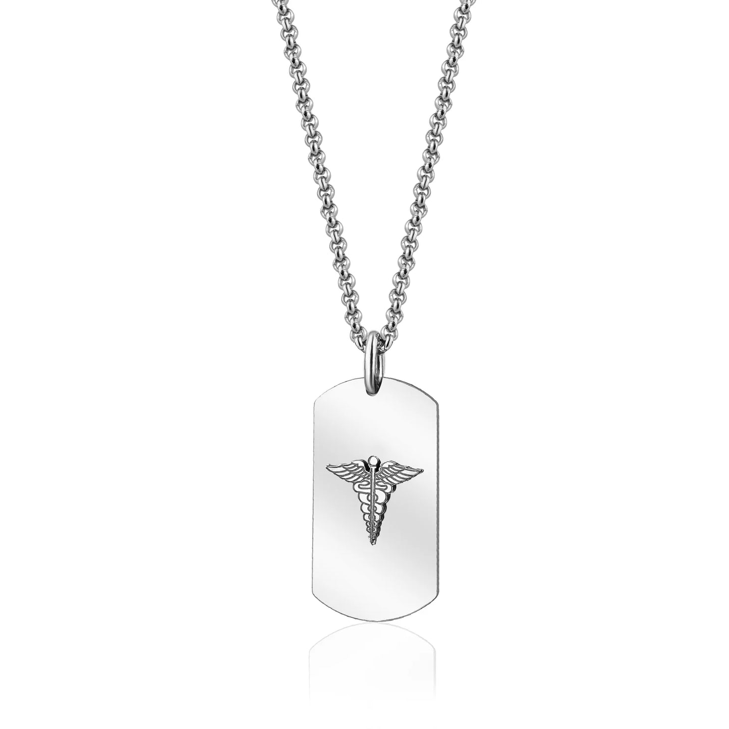 Steel Medic Dog Tag Pendant