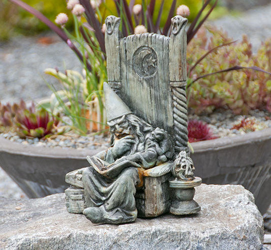 Concrete Merlin the Wizard Happy Buddha