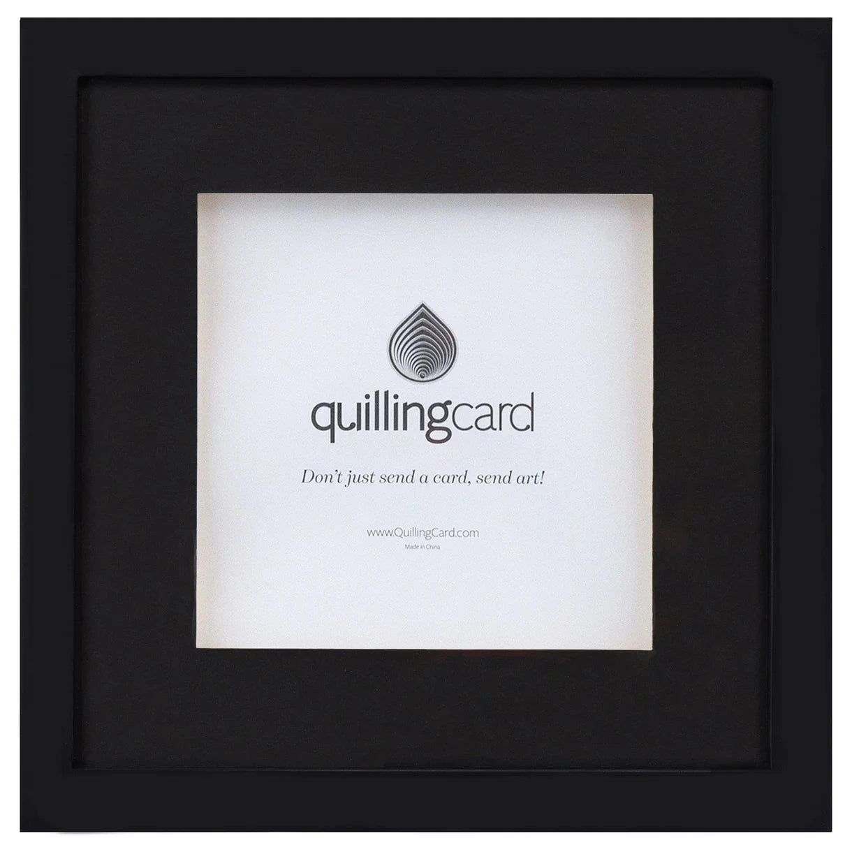 Quilling Card Shadow Bow Frame Black Happy Buddha