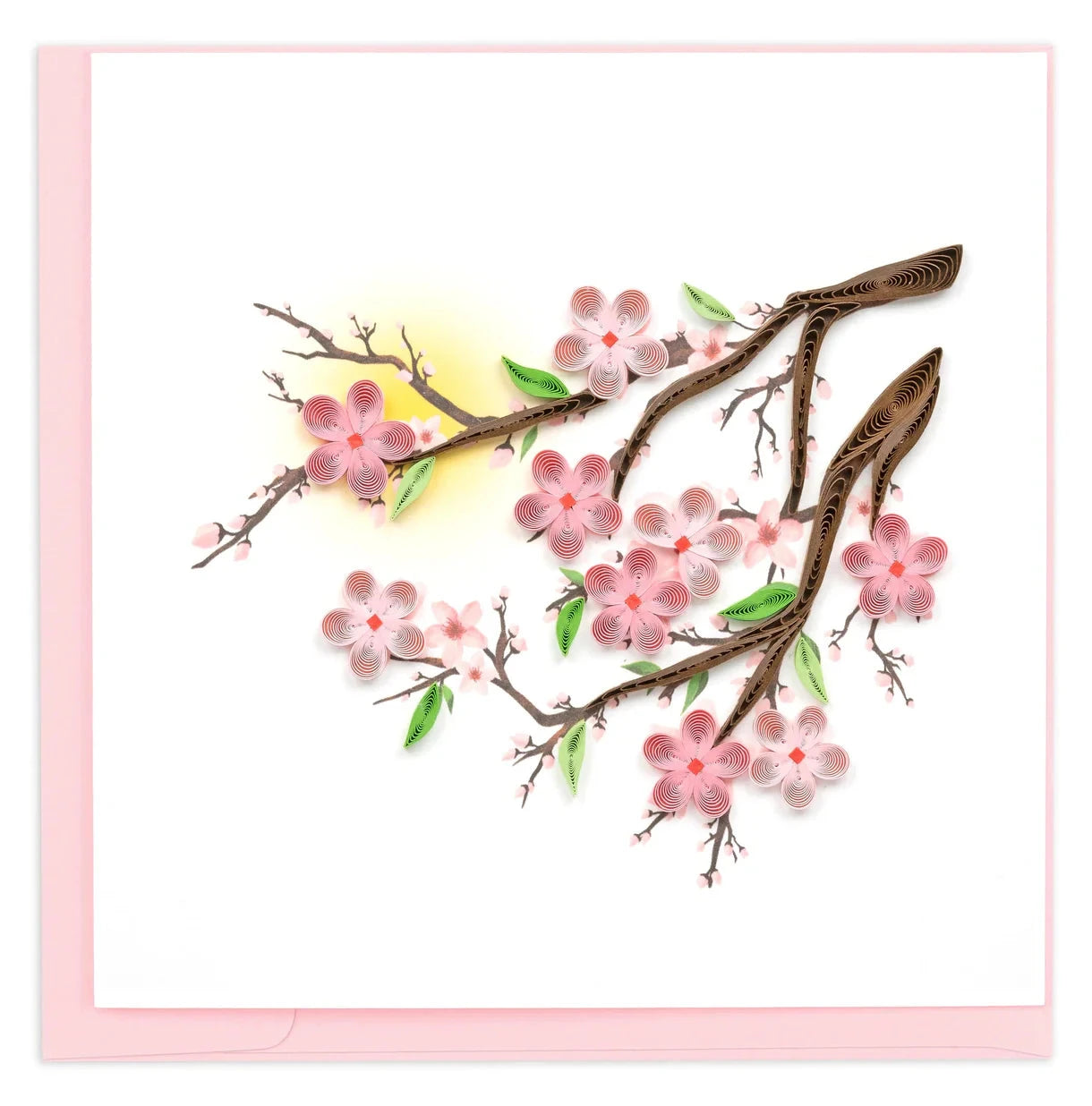 Cherry Blossom Quilling Card Happy Buddha