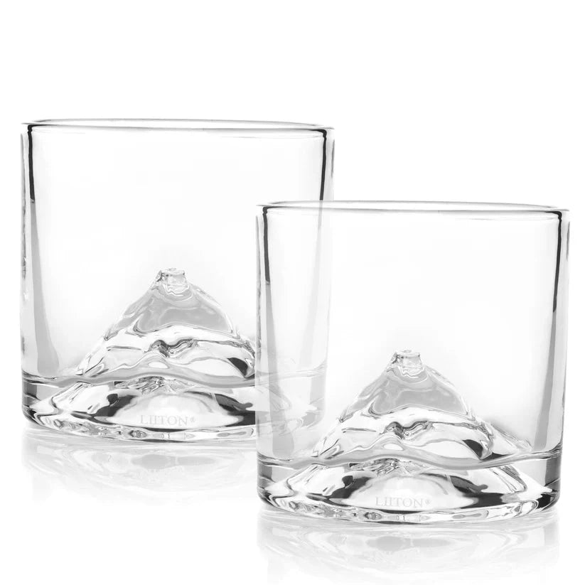 Whiskey Glasses Set Of 2 Mt Fuji Happy Buddha