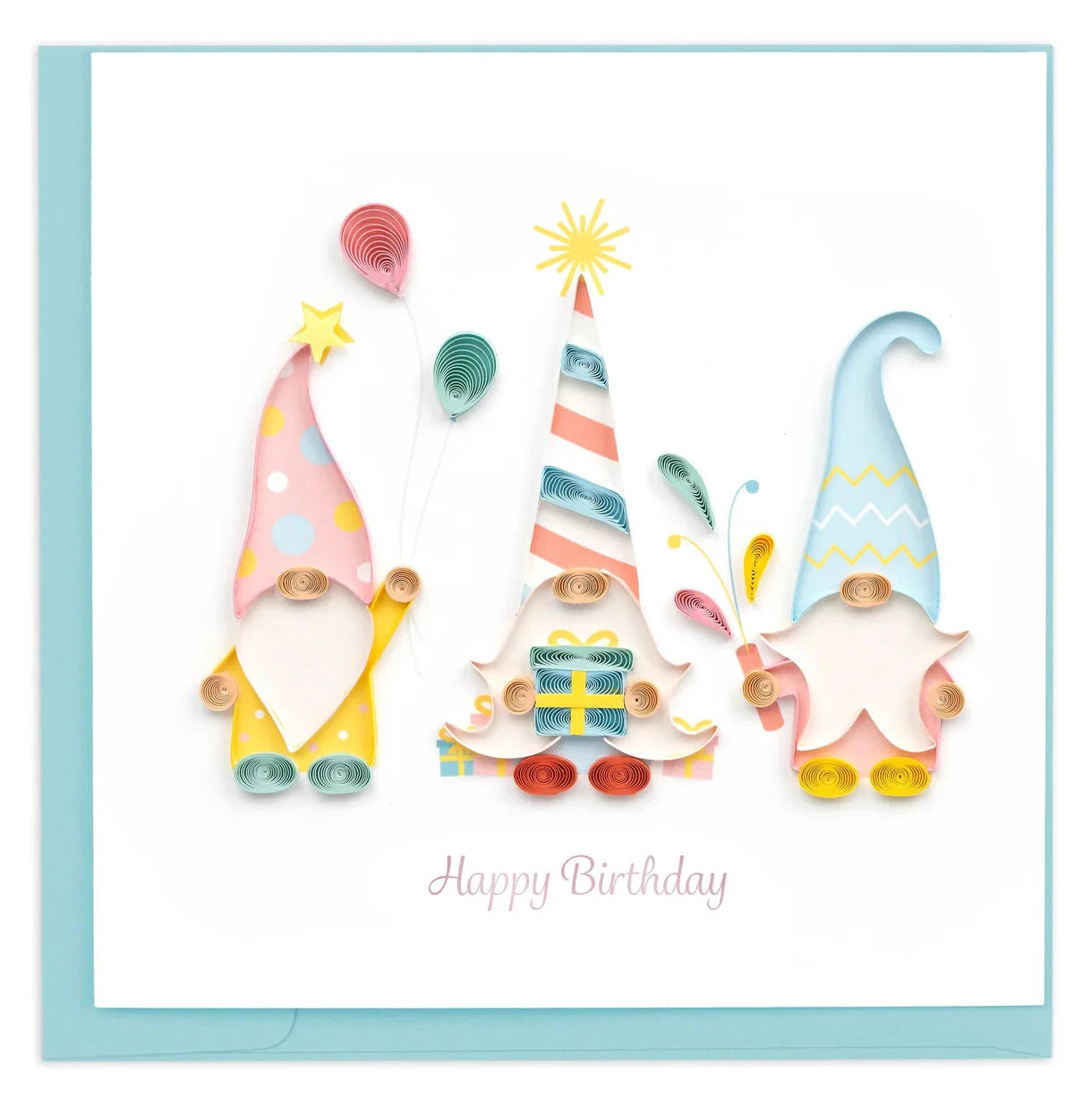 Quilled Birthday Gnomes Greeting Card Happy Buddha
