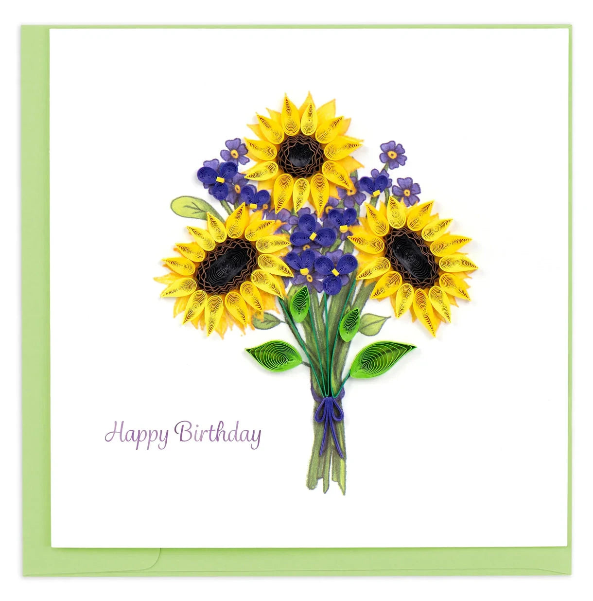 Birthday Sunflower Quilling Card Happy Buddha