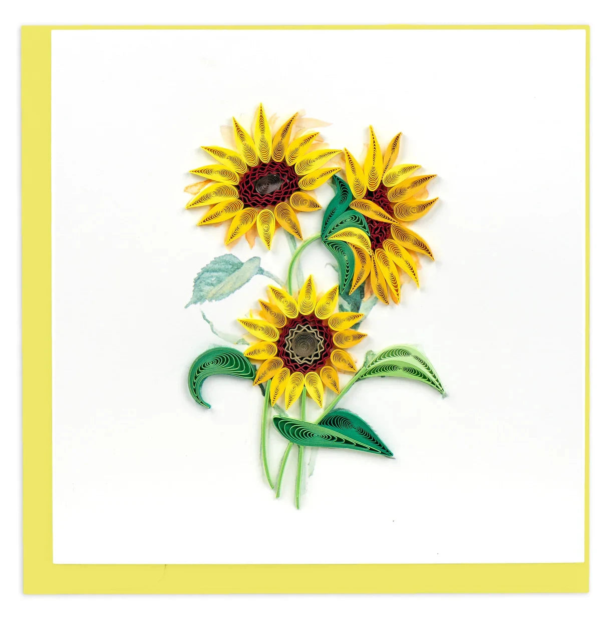 Wild Sunflowers Quilling Card Happy Buddha