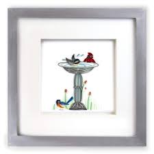 Quilling Card Shadow Box Frame Silver Happy Buddha