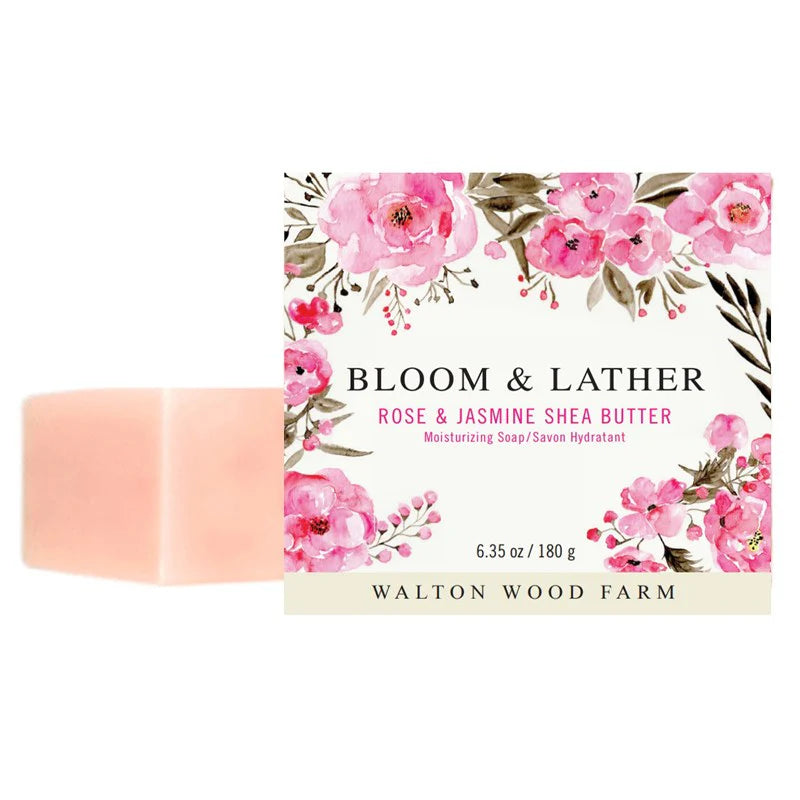 ROSE & JASMINE SHEA BUTTER 6.35 OZ SOAP BAR
