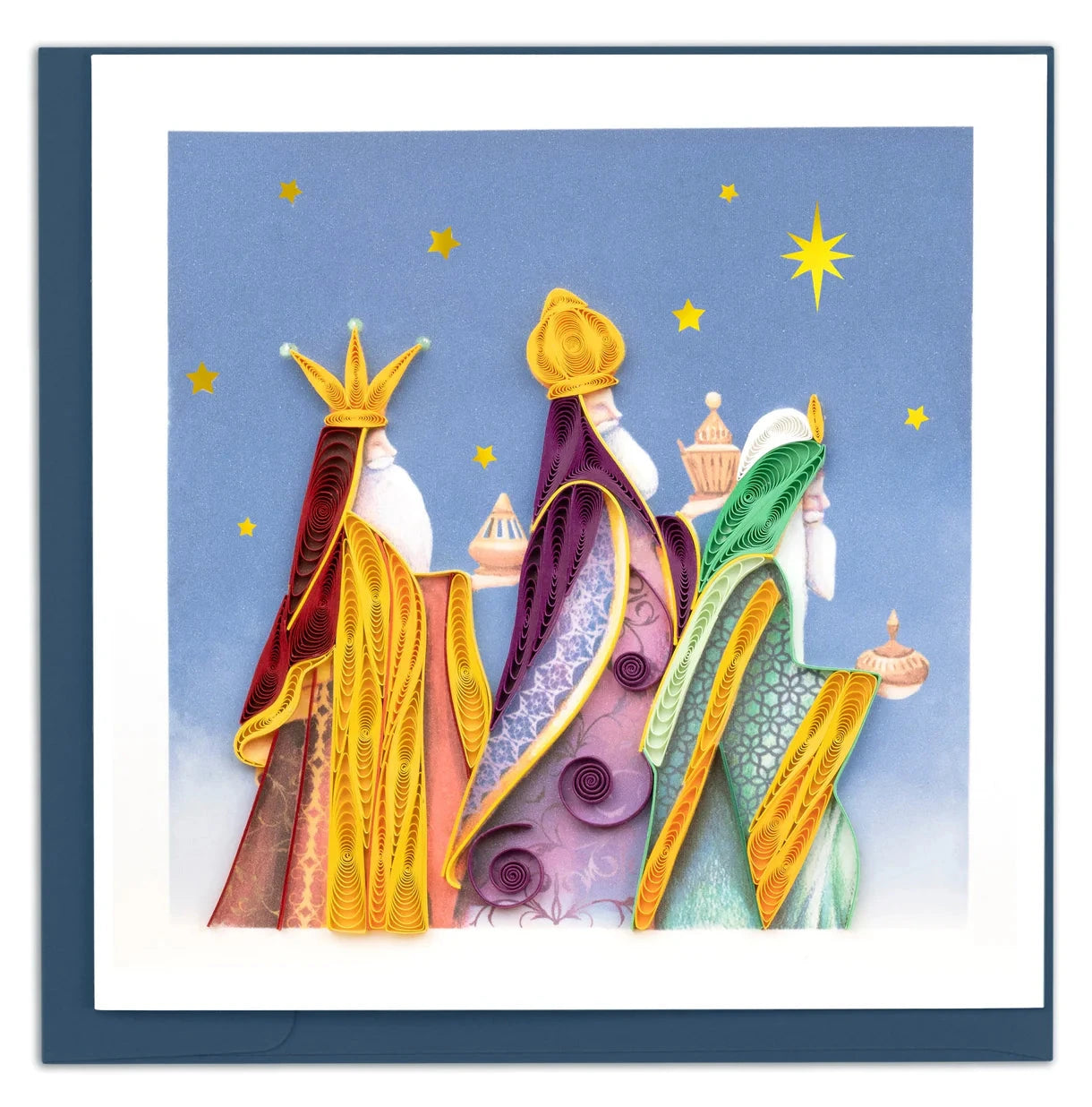 Quilled Three Wise Men Greeting Card Happy Buddha