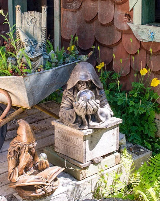 Concrete Azzuli with Globe Happy Buddha