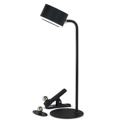 Abbott |4PC Drum Magnet LED Lamp- Matte Black- 3.25"D