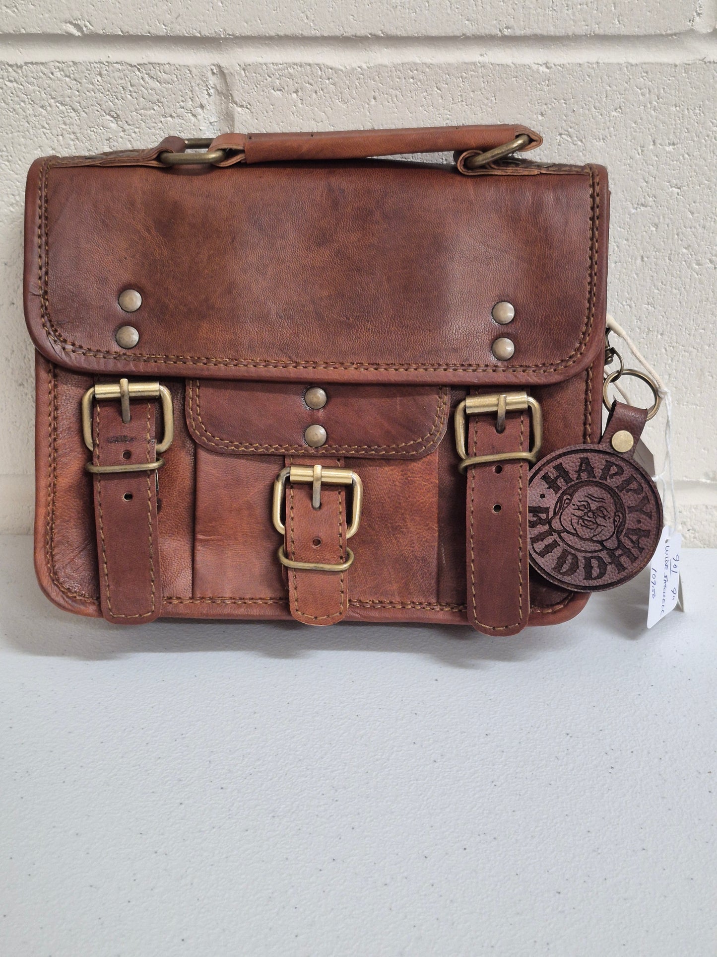 Wide Satchel Double Gusset