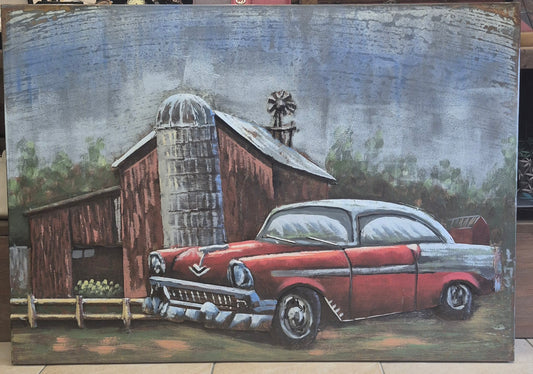 3D Vintage Belair On Farm