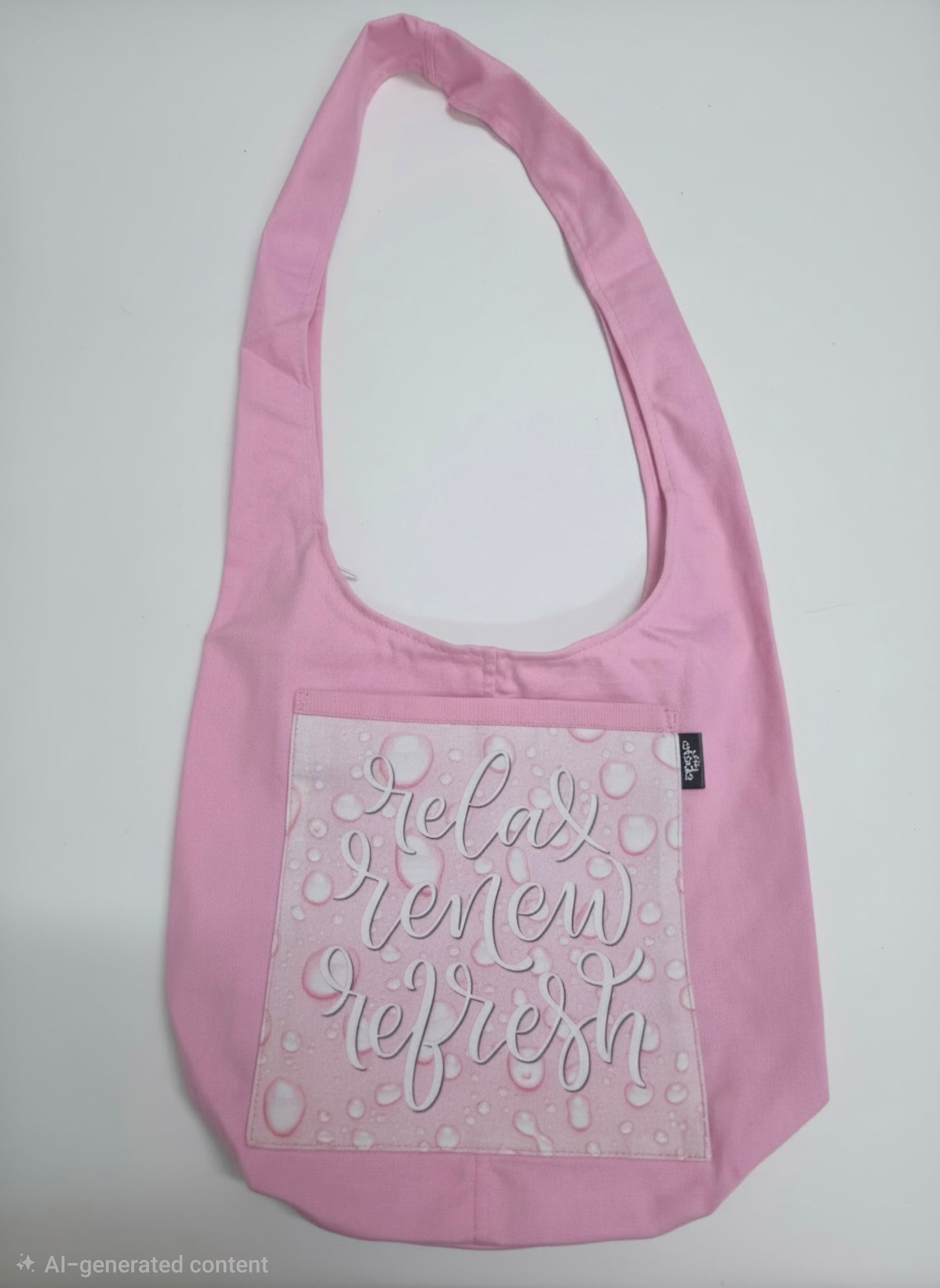 pink relax renew refresh monk bag