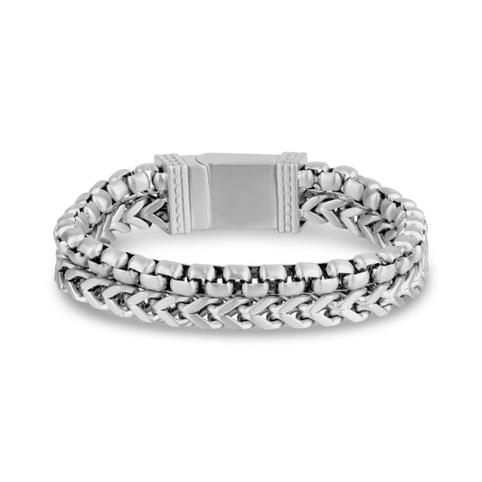 12mm Franco Round Box Link Bracelet 8in