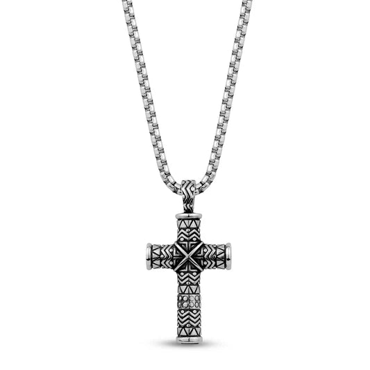 Detailed Cross Cremation Pendant