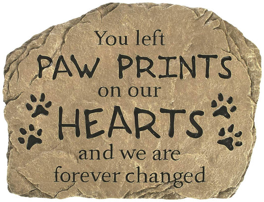 Garden stone Paw Prints