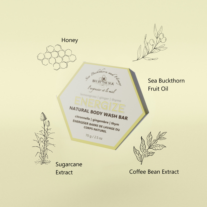 Bee By The Sea Energize Body Wash Bar