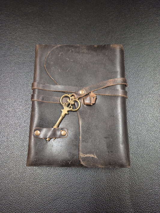 Antique  With Key Leather Journal 7x5