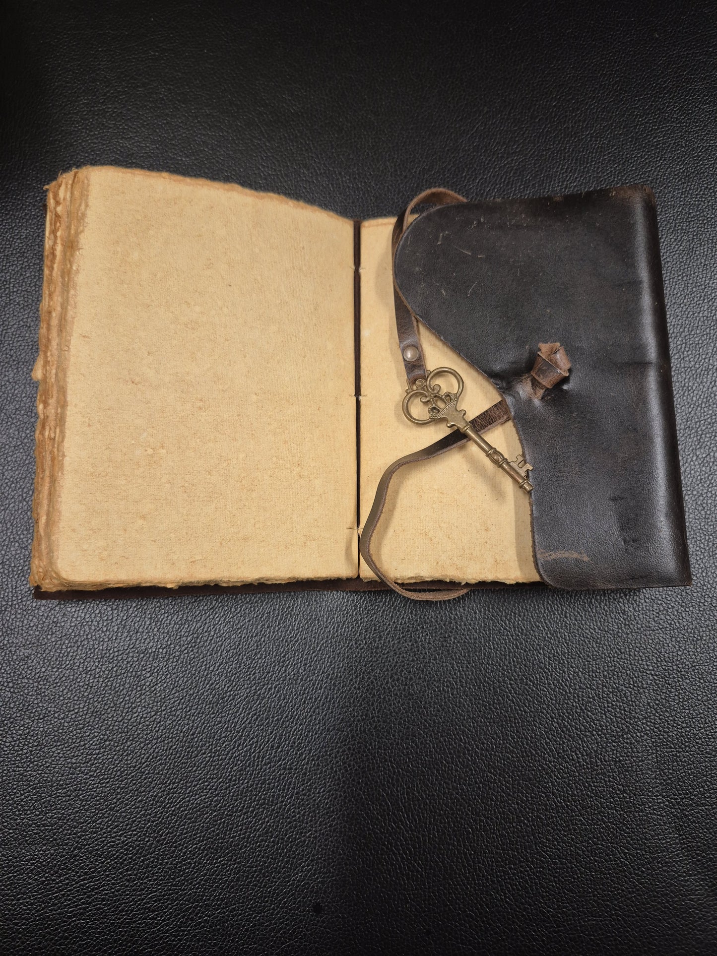 Antique  With Key Leather Journal 7x5