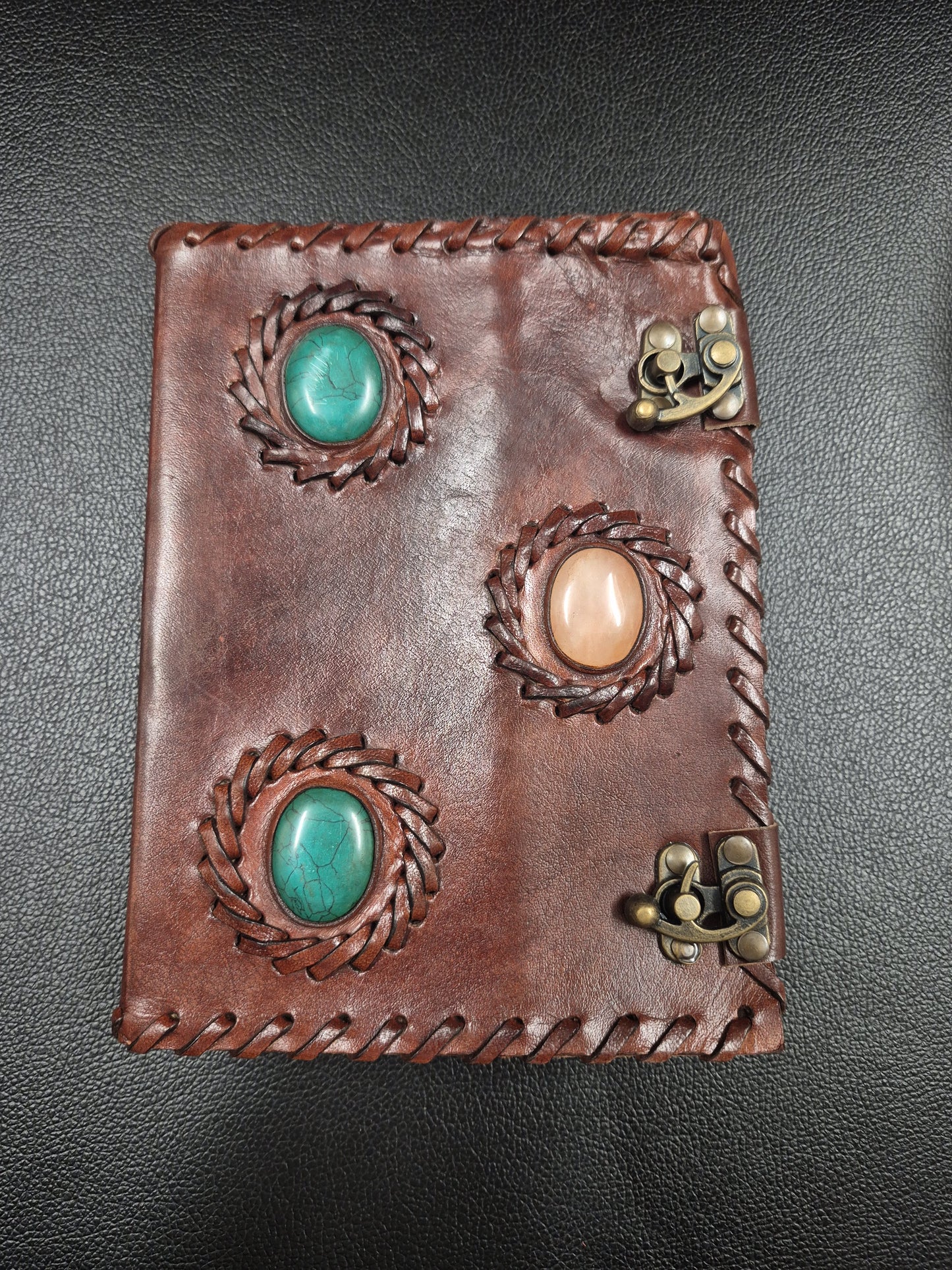 Three Stone And Latch Leather Journal