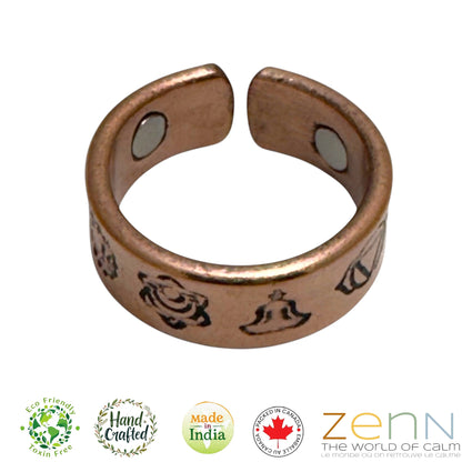 zen magnetic copper ring seven chakras 3000 gauss 99.87%