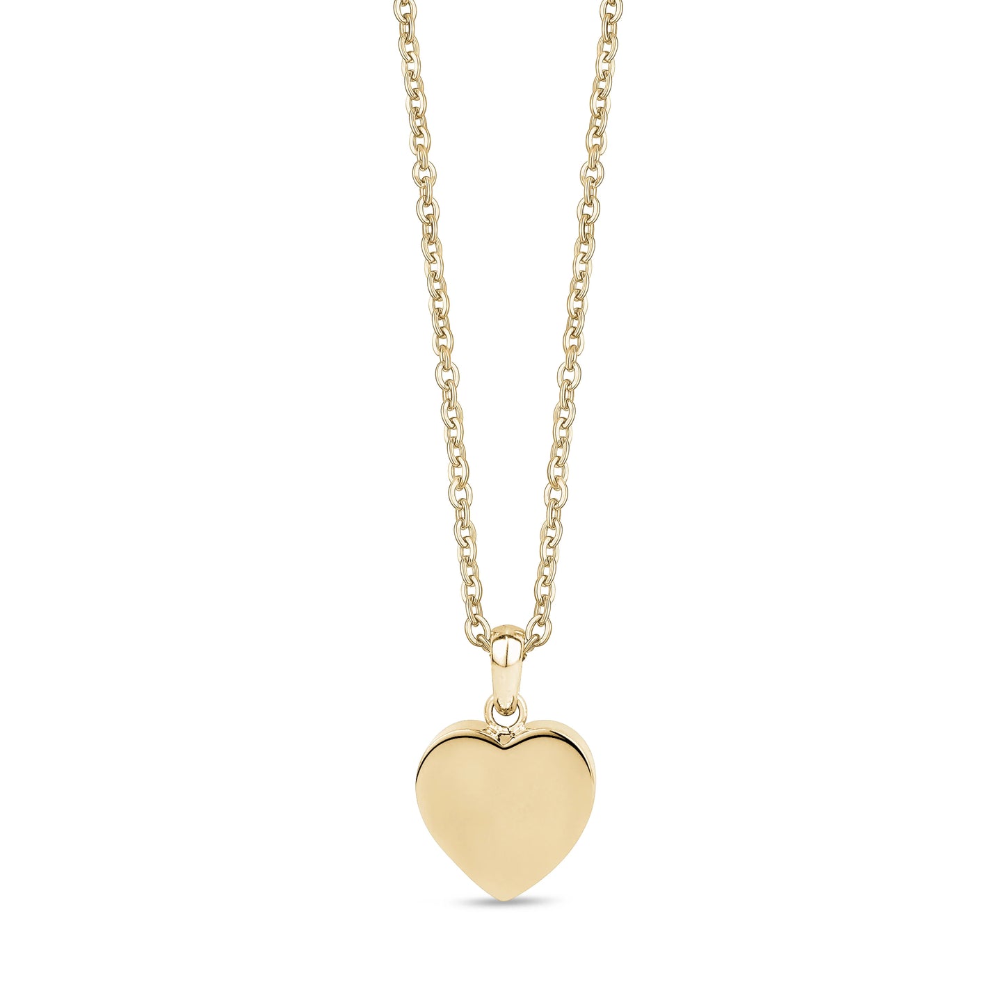Heart Shape Gold Steel Cremation Necklace