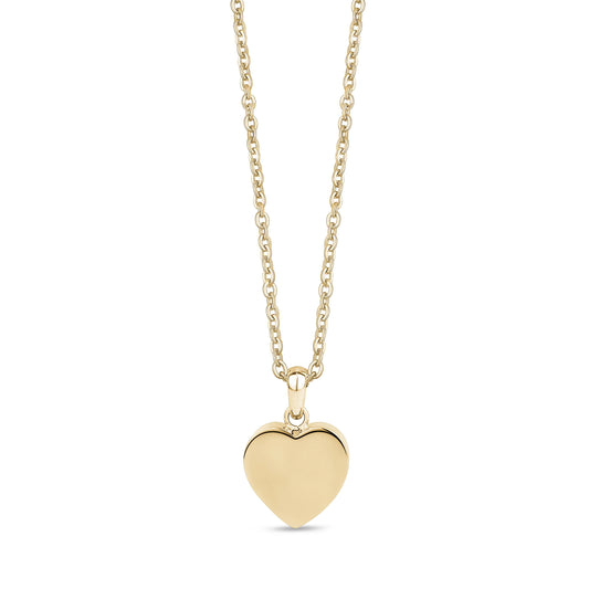 Heart Shape Gold Steel Cremation Necklace