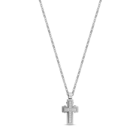 Stone Set Ashes Cross Pendant