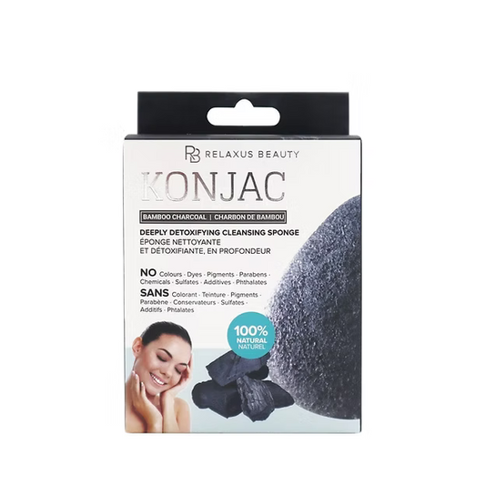 Konjac Deeply Detoxifying Cleansing Sponge - Bamboo Charcoal