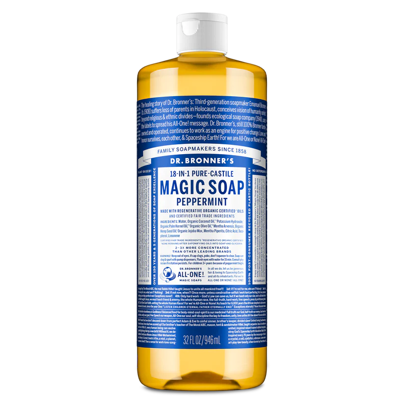 Dr. Bronners 18 in 1 Peppermint Pure Castile Soap 946 ml