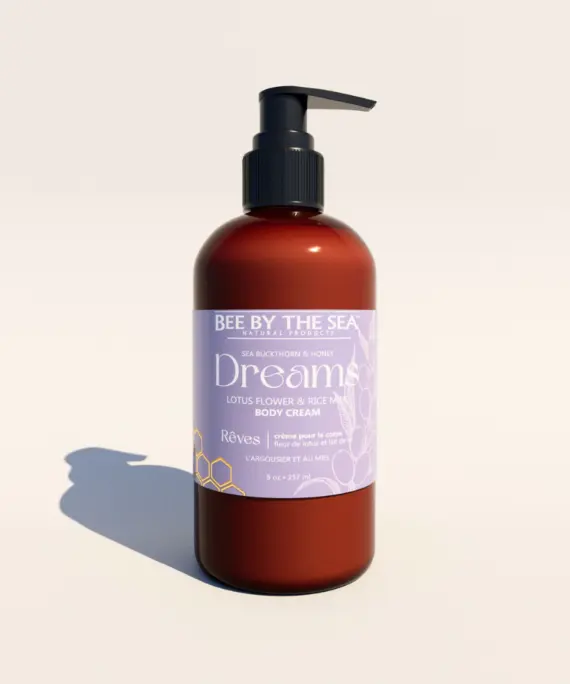 Bee by the Sea Dreams Lotus Flower and Rice Milk body cream 237ml limited edition Happy Buddha