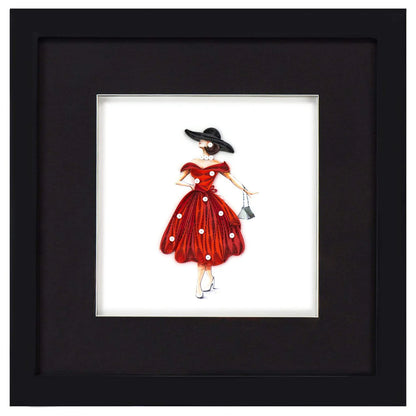 Quilling Card Shadow Bow Frame Black