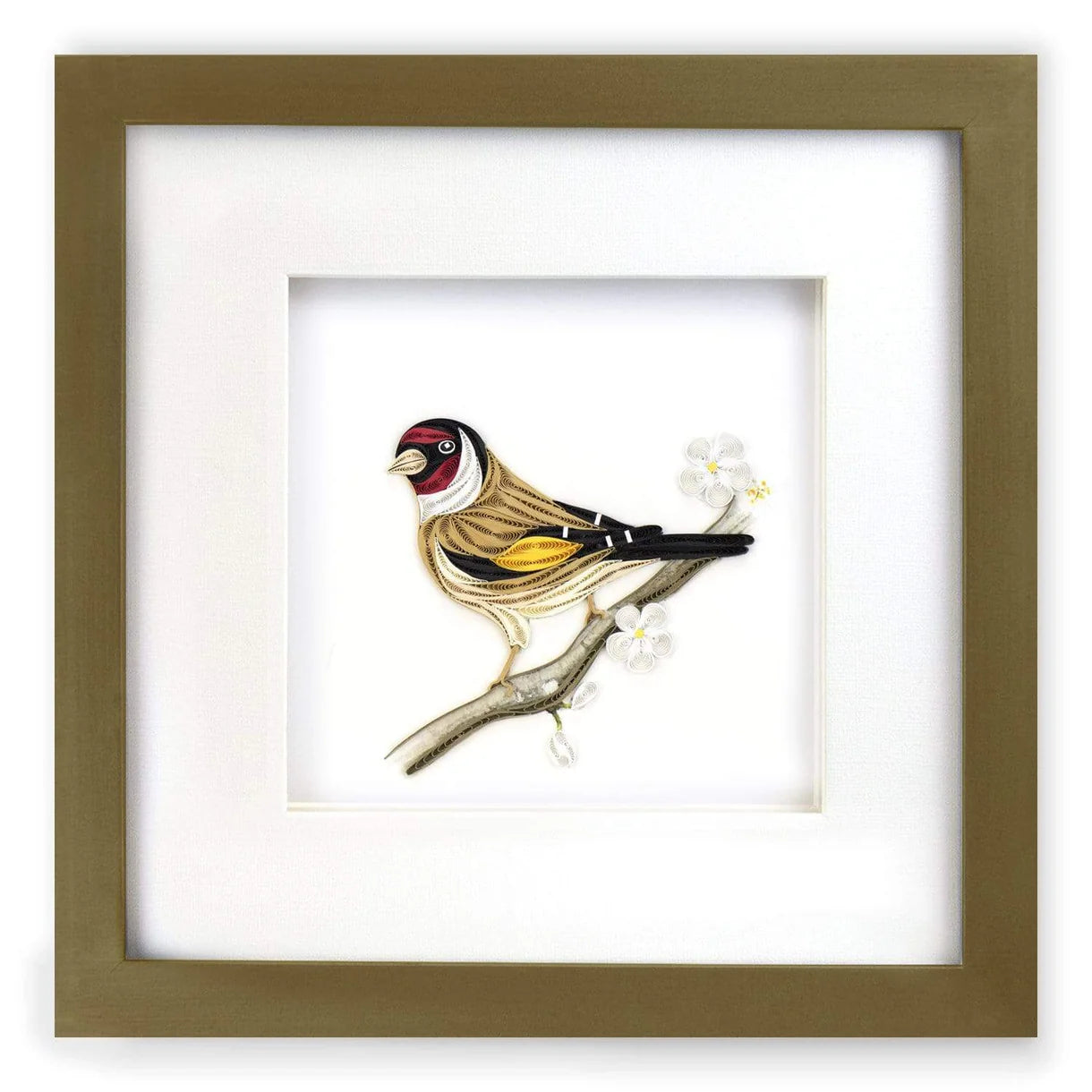 Quilling Card Shadow Box Frame Brushed Gold