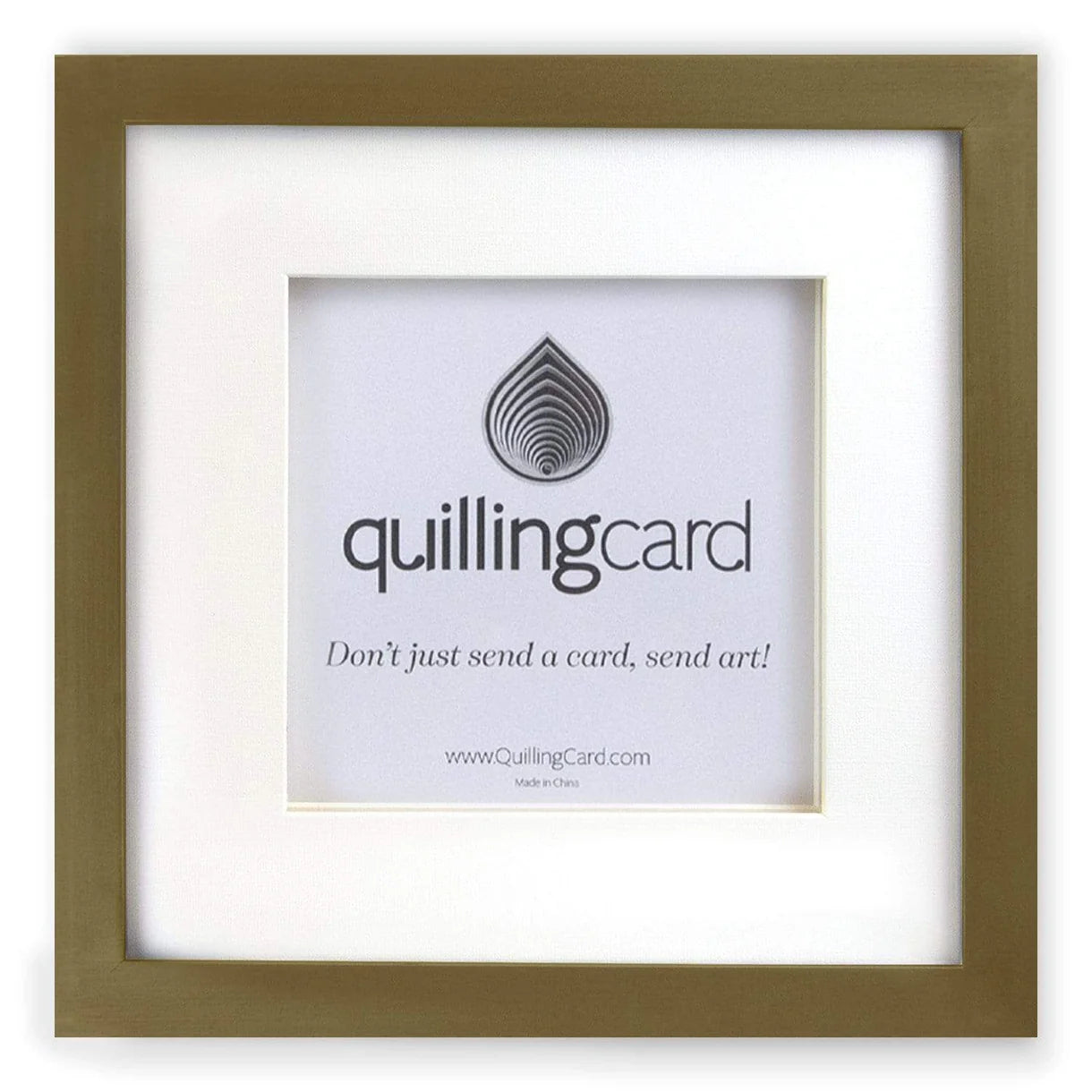 Quilling Card Shadow Box Frame Brushed Gold