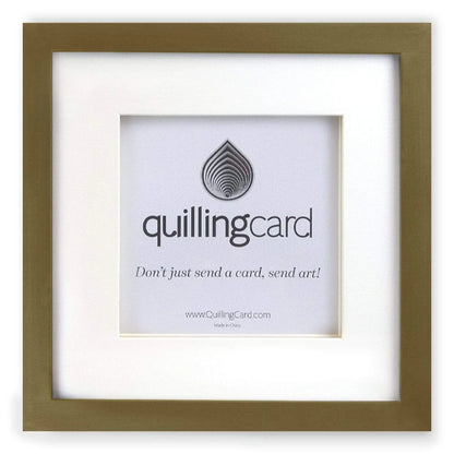 Quilling Card Shadow Box Frame Brushed Gold