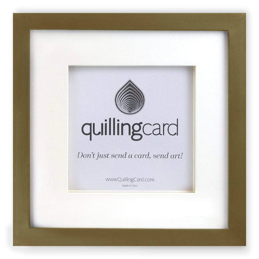 Quilling Card Shadow Box Frame Brushed Gold