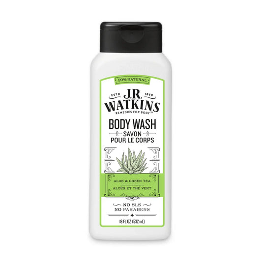 J.r. Watkins Body Wash Aloe & Green Tea, 18 Oz Bottle